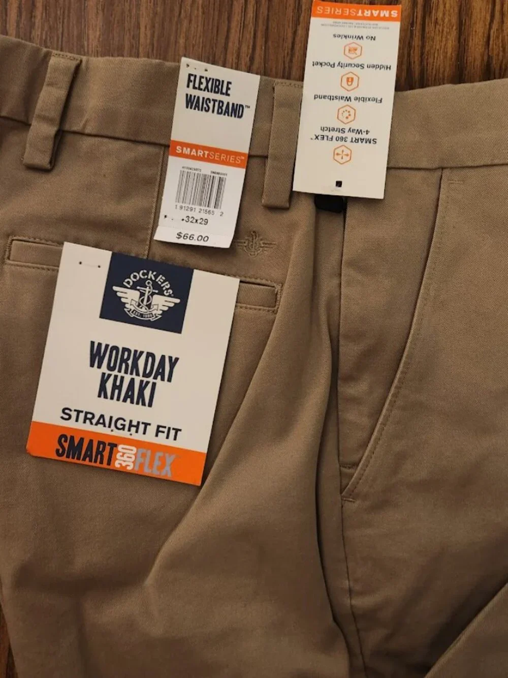 NEW Dockers Workday Khaki Straight Fit Pants Work Pants Size Men's 32x29 Flexibl
